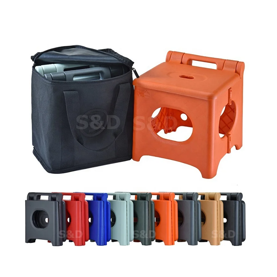 
80kg load Korea hot sale mini plastic lightweight portable folding fishing stool chair foldable outdoor camping kids stool chair 