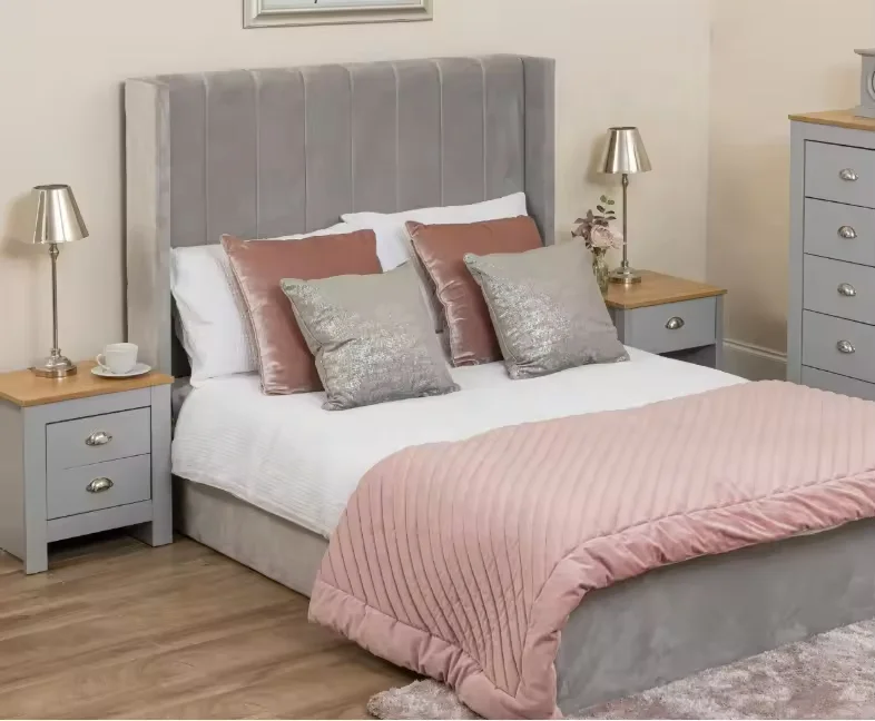 new customized country style bedroom furniture sets bedside table dressing table chest drawer wardrobe