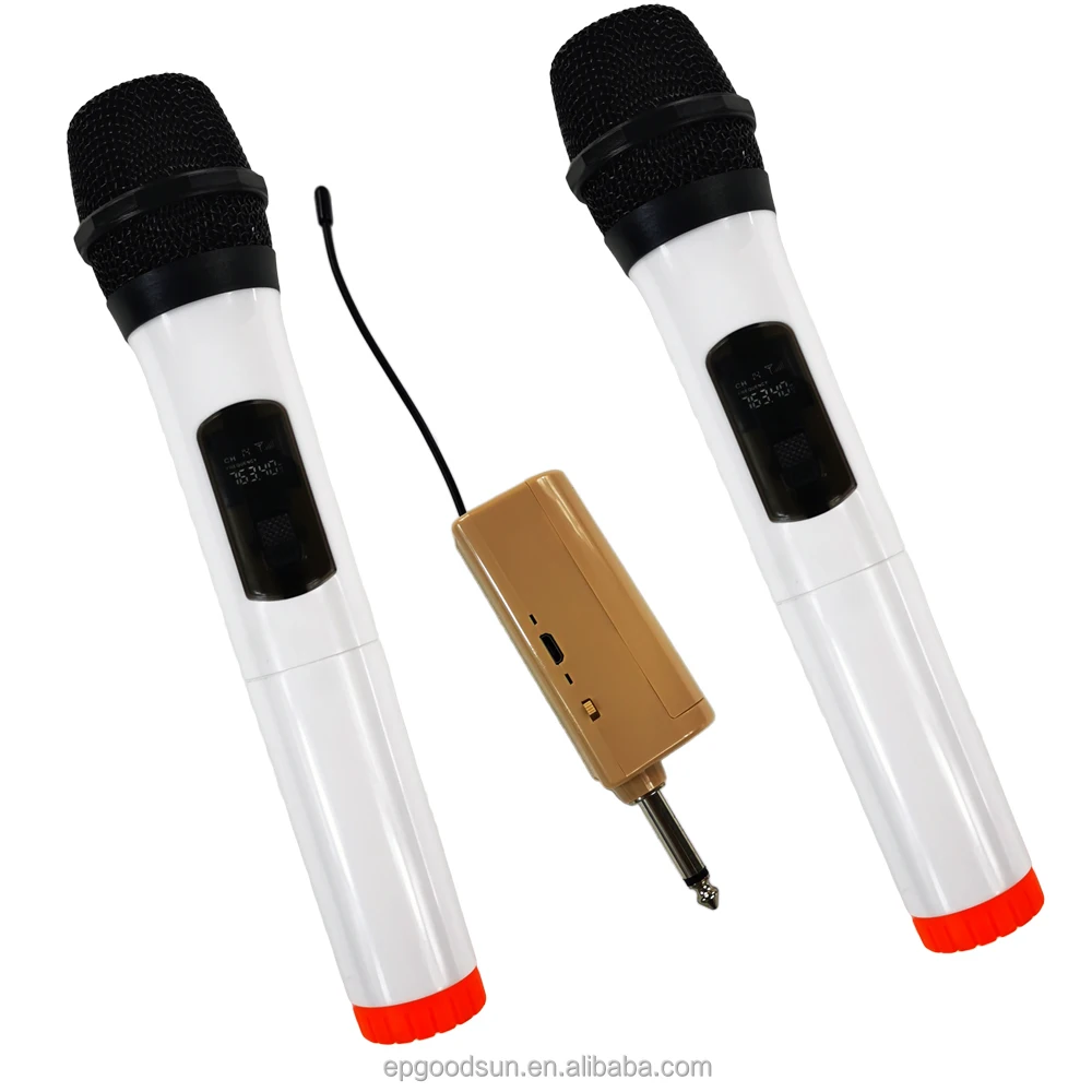 Беспроводной ручной микрофон UHF VHF с приемником для звуковой консоли, усилитель для караоке, бизнеса, встреч, портативные микрофоны