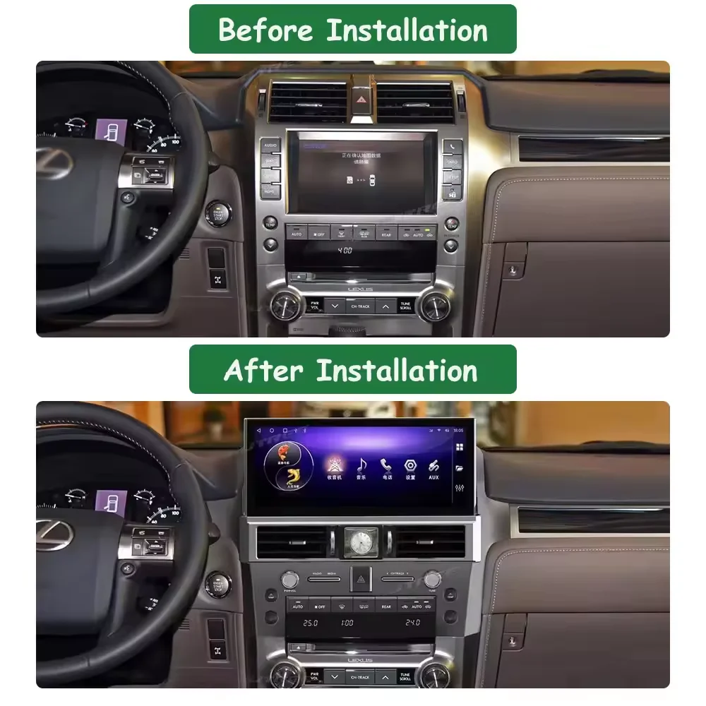 Android for Lexus GX400 460 2010 - 2019 10.25 inch display screen navigation Carplay reversing image  Car Multimedia GPS Player
