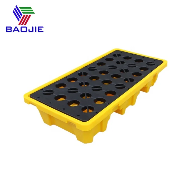 Высококачественные паллеты для пролива ПЭНД и ЛПНП для хранения утечек масляных бочек