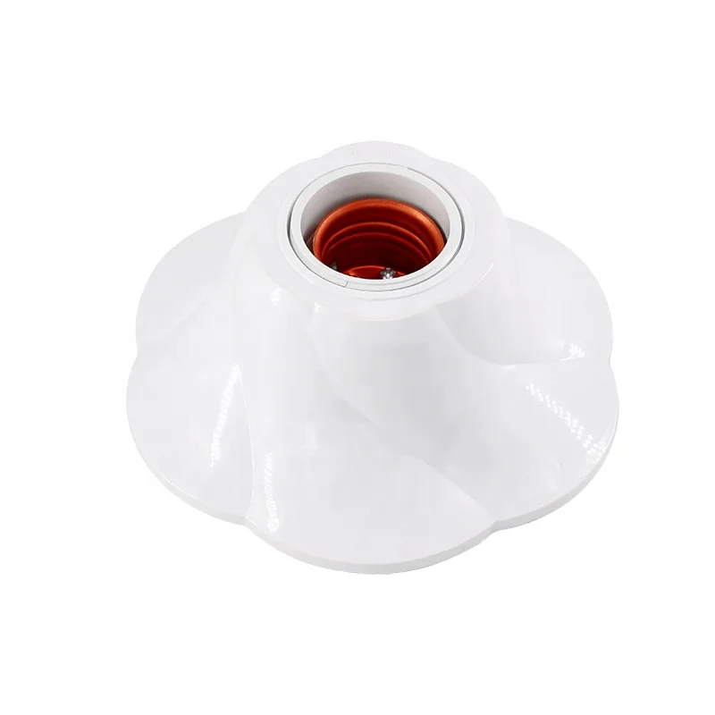 2023 Decovolt hot sale factory white lampholder cheap price e27 plastic lamp holder e27 base