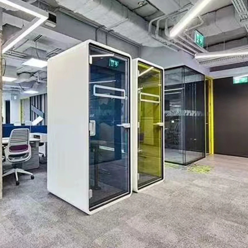 Hot selling simple assembly of soundproof table portable conference office soundproof cabin