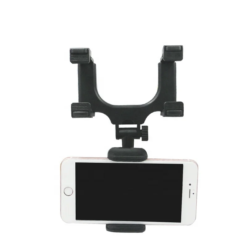 Universal Rotatable and Retractable Rearview Mirror Car Phone Stand Rear View Mirror Mobile Phone Car Mount Holder
