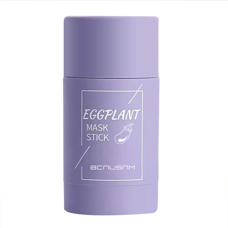 Natural Organic Beauty Skin Care Facial Green Tea Mask Stick Whitening Purple Egg Plant Clay Mask Stick