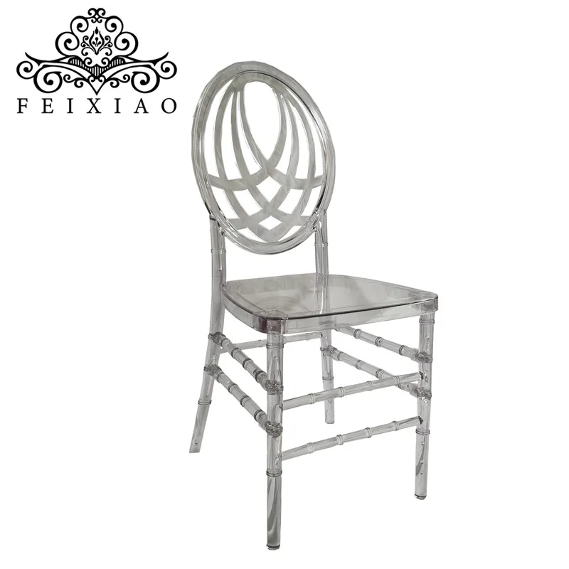 Transparent Resin Acrylic Stackable  Wedding Tiffany Chiavari Chair  for wedding and party