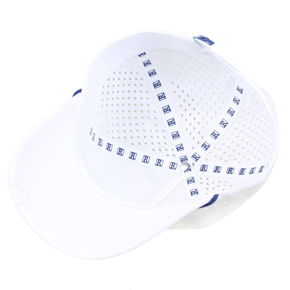 Custom 5 Panel High Quality Men White Quick Dry Embroidery Logo Curved Brim Sport Baseball Cap,Adult Polyester Rope Dad Hat