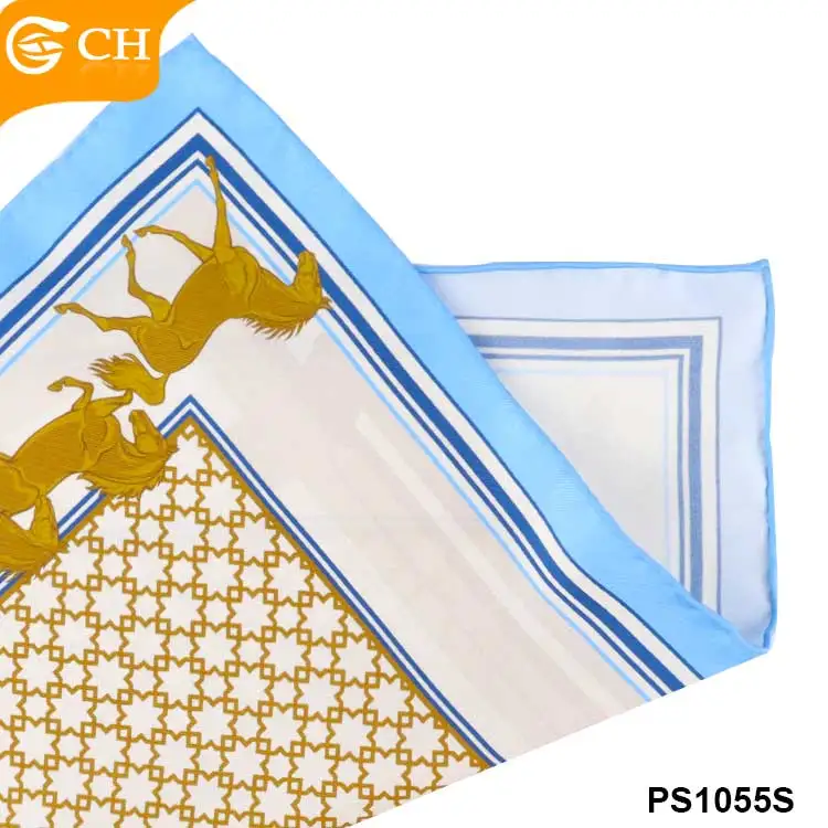 High-End Personalized Pure Silk Women Scarves Custom Soft Touch Ribbon Square Scarf Custom Logo 100%Silk Printed Scarf