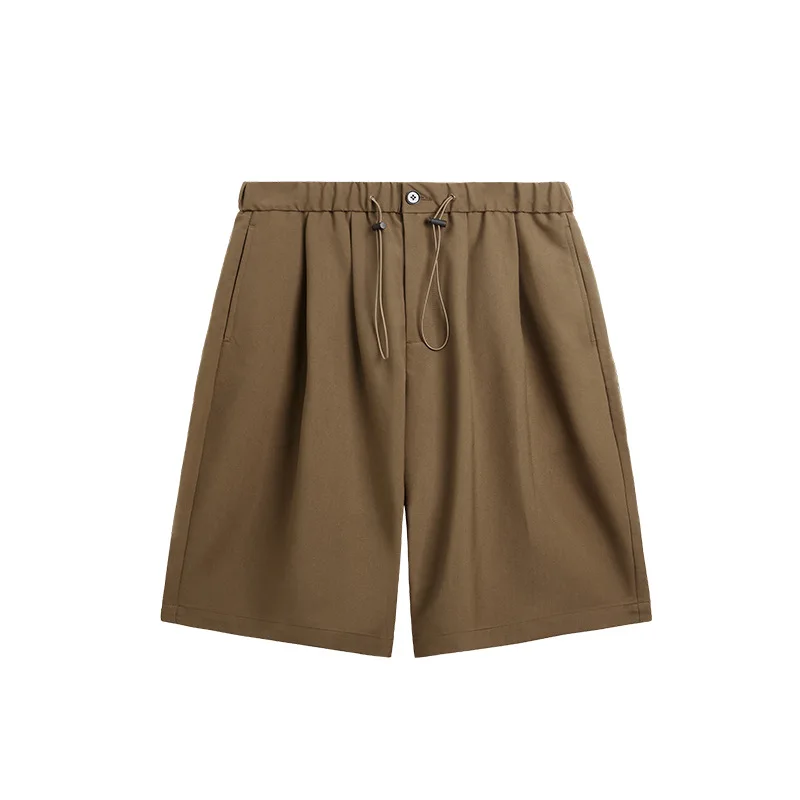 New Korean style suit shorts for spring summer 2024 minimalist style loose fitting casual capris for men