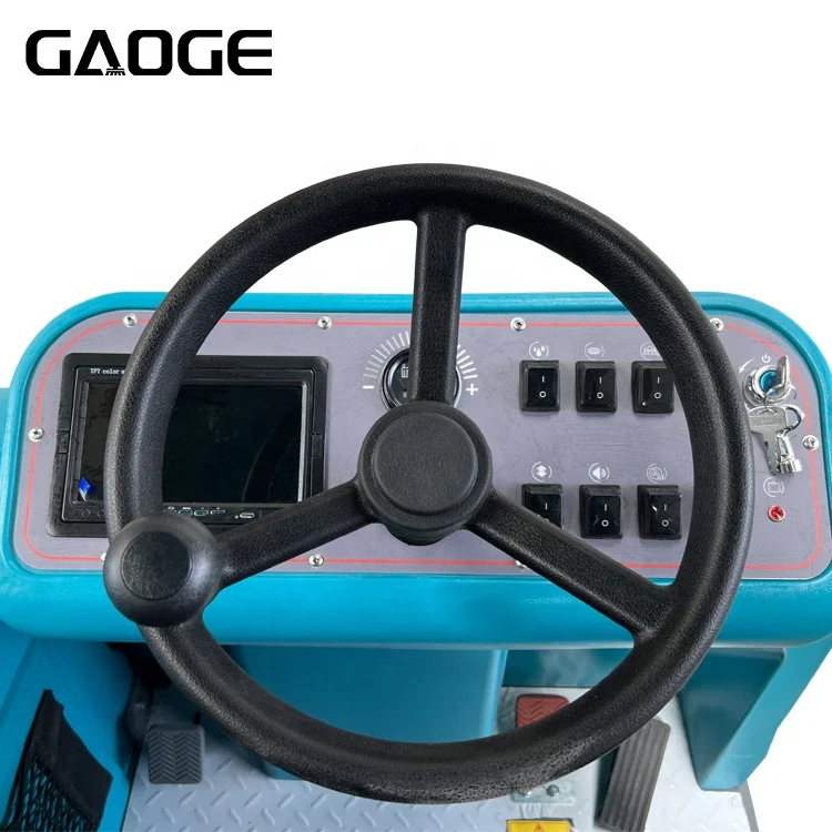 Gaoge GA09 Road Vacuum Cleaning Leaves Street Washing Floor Sweeper and Scrubber Ride on Cleaning Machine with AGM Battery
