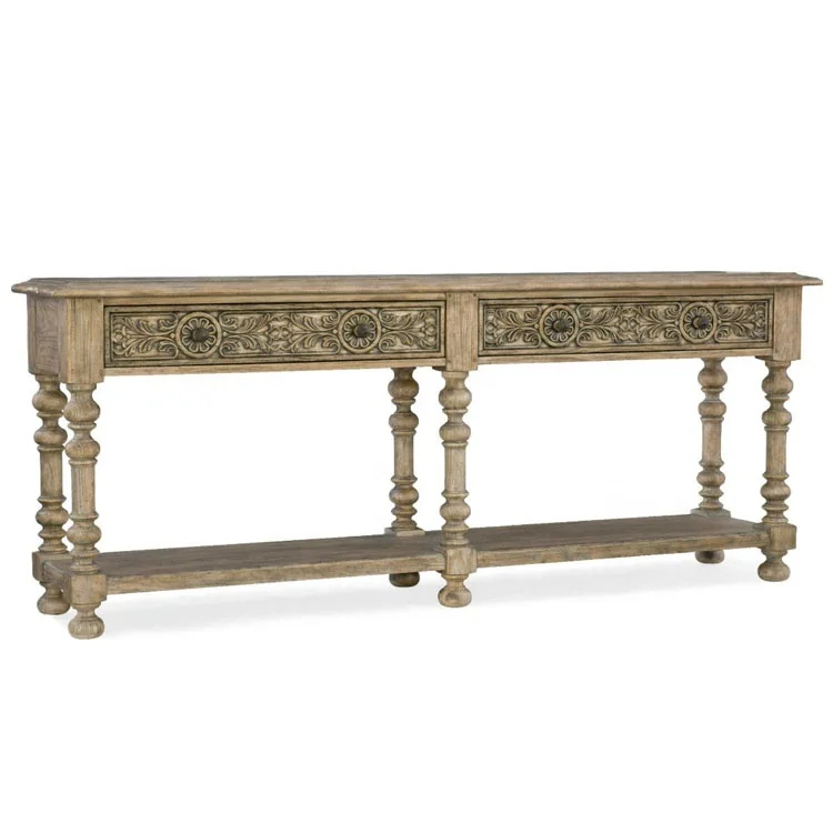 Modern American Style Solid oak Living Room Furniture Wooden Console Table French