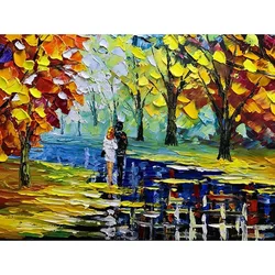 Custom Wholesale Price Landscape Picture Wall Decor Artwork Diy painting by numbers for kids and adult