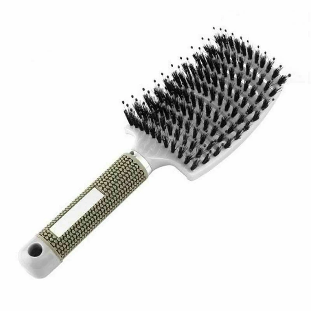 New Arrival Pink Wooden Hair Brush With Boar Bristles Mix Nylon,Private Label Hair Brush Boar Bristle Hair Brush Wholesale