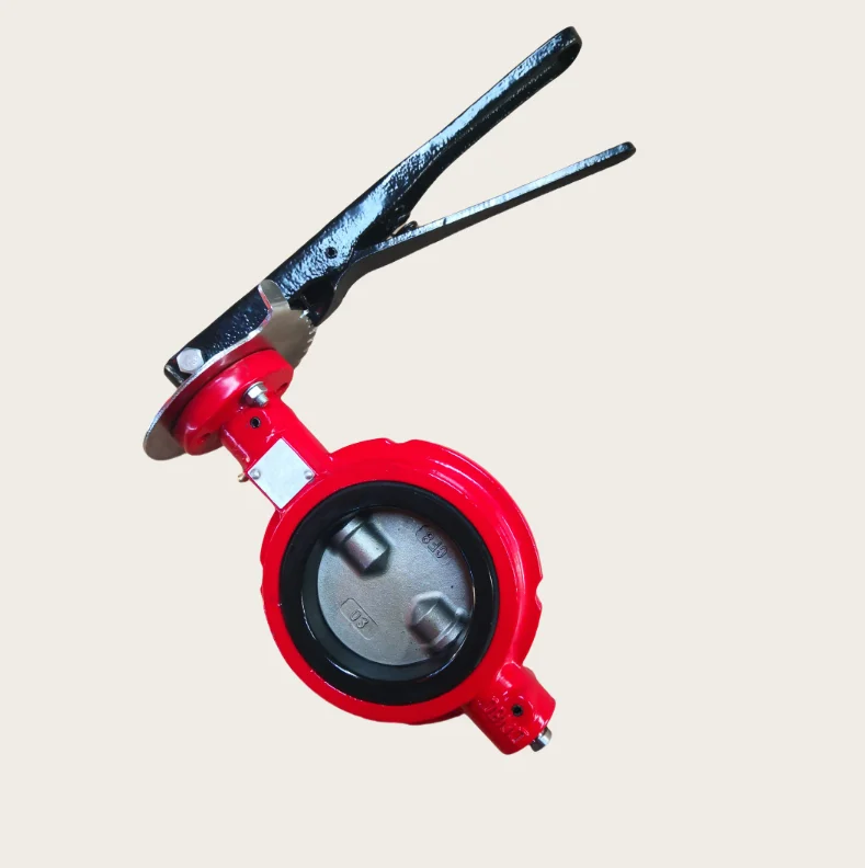 3 Inch ANSI CL150/ANSI125 Ductile Iron Ggg50 Red Color Wafer Type Butterfly Valve Suitable for American Market