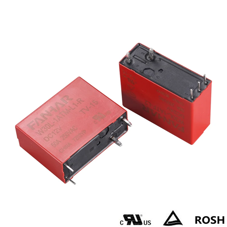 AgSnO2 Contact Material Relay 50A Latching Relay Apply to Smart House and Lighting Control
