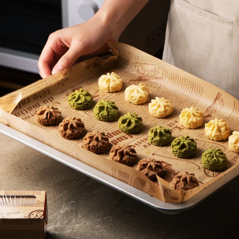 Custom printed newspaper greaseproof wax wrapping paper for food with logo