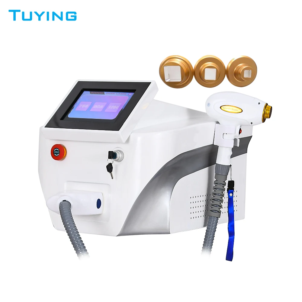 Promotion price 3 wavelengths diodelazer ice fast hair removal machine professional lasersings diode hair removal  for salon