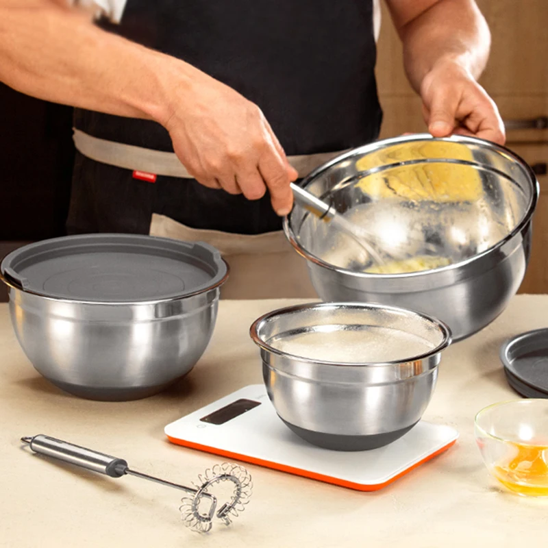 Draining Pasta Washing Vegetables Fruits Perforated Strainer Stainless Steel Colander Bowl Sets Containers Storage Baskets