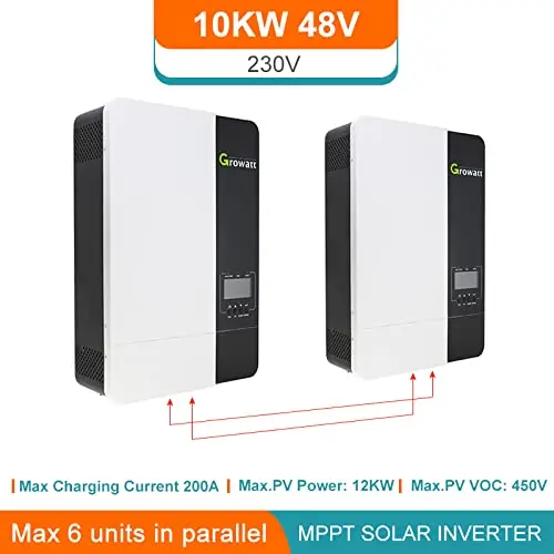 Europe Stock Growatt Spf 48v 5000w 3kw 5kw Es 5kva Mppt Home Solar Off-grid Hybrid Inverter With Wifi