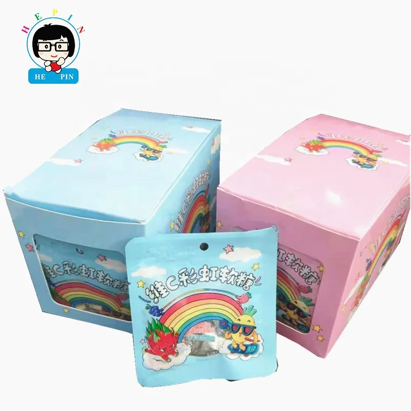 Оптовая продажа, Прямая поставка с завода, Кислая мягкая конфета с покрытием из сахара, Кислая полоска, радужные жевательные конфеты