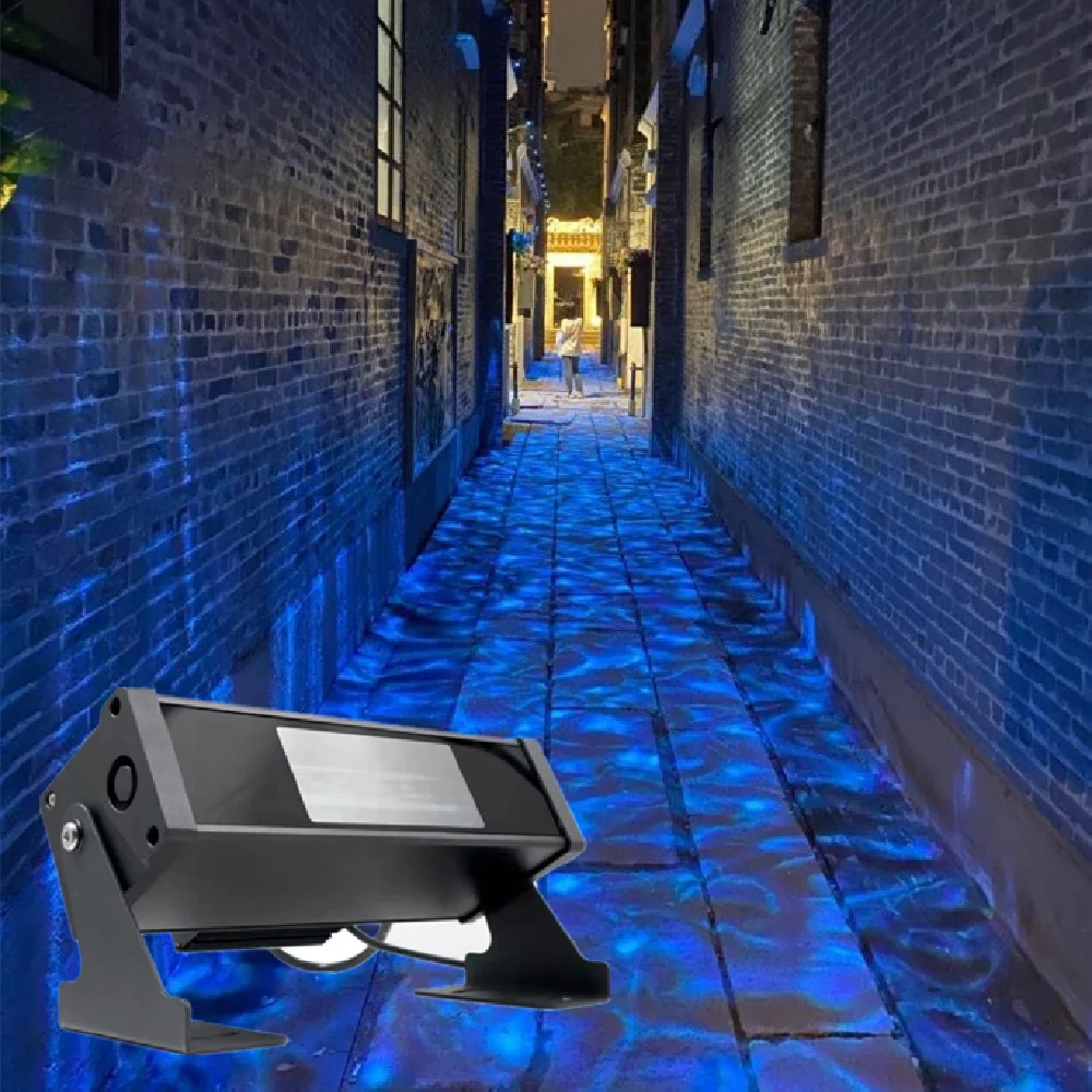 Outdoor LED Water Wave Light 60W DMX512 RGB Wall Washer Dynamic Ripple for Bridge Hotel Landscape