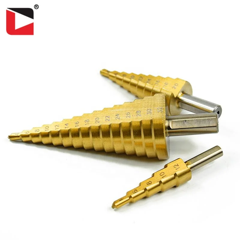 Factory direct Hss cobalt titanium step drill bit set