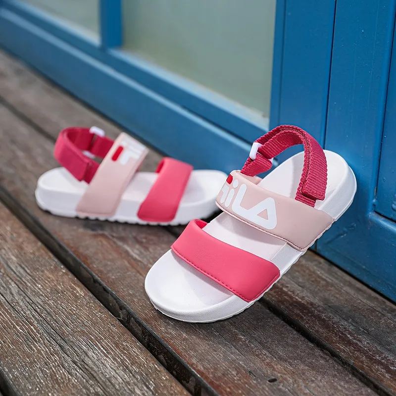 Summer baby sandals open toe breathable soft bottom non-slip beach shoes lightweight velcro