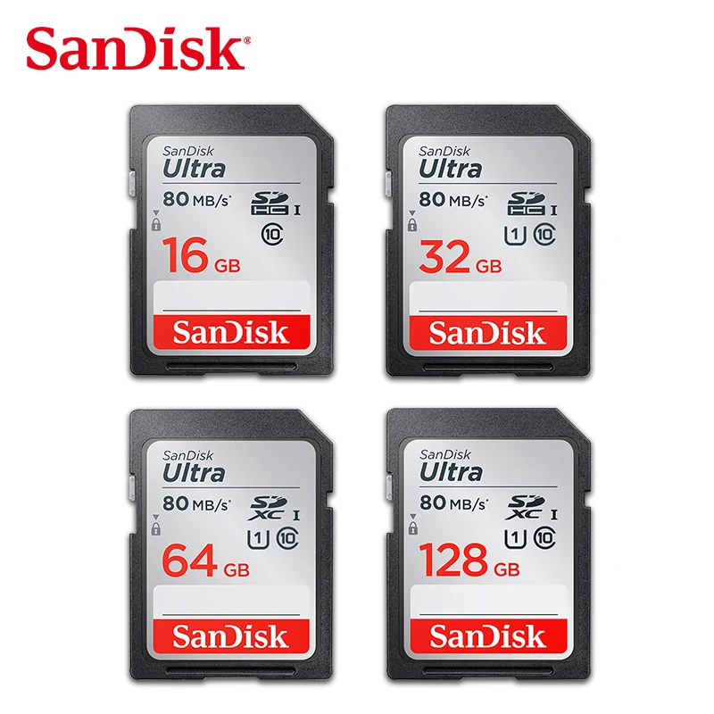  Оптовая продажа двойной флеш-накопитель SanDisk SD карты Ultra 64 Гб 128 ГБ оперативной памяти 16 встроенной 32GB UHS-I SDHC/SDXC для фото-и