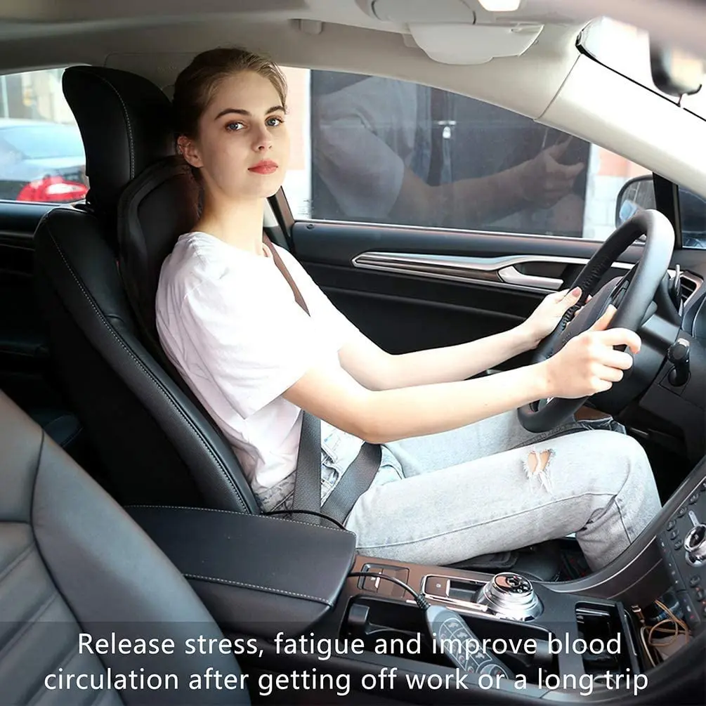 Back Vibrating Massager with Heated Pad, Seat 10 Vibration Nodes to Relieve Stress and Fatigue, Suitable for Home Office Use