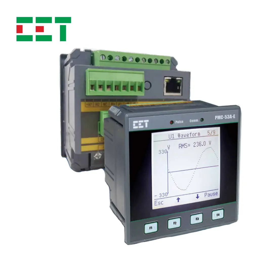 CET PMC-53A-E multi function panel RS485 Modbus TCP/IP Web Server Ethernet three phase power factor meter