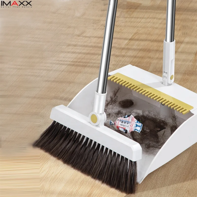 Manufacturer Wholesale Folding Foor  Broom and dustpan set Durable Plastic Broom Dustpan with Brush