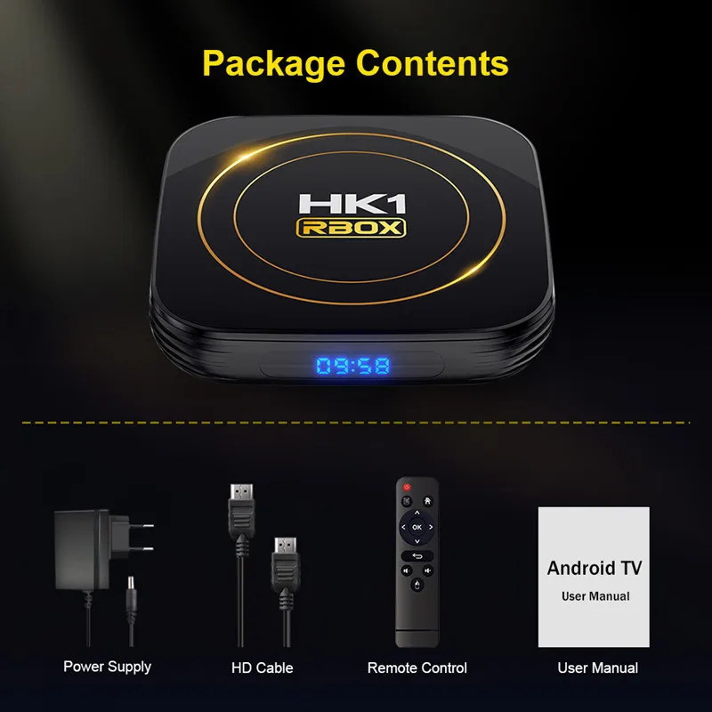 Hk1 rbox h8s TV box H618 Android 12.0 4GB/64GB HD Dual frequency  WIFI BT4 TV box stick