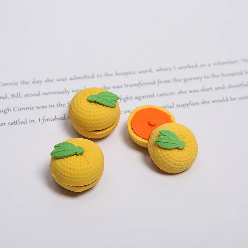 Promotion Products 3D fruit eraser set box Fruits, Vegetables, Pineapple, Chili, Peanuts, Bananas, Corn Shaped Pencil Eraser