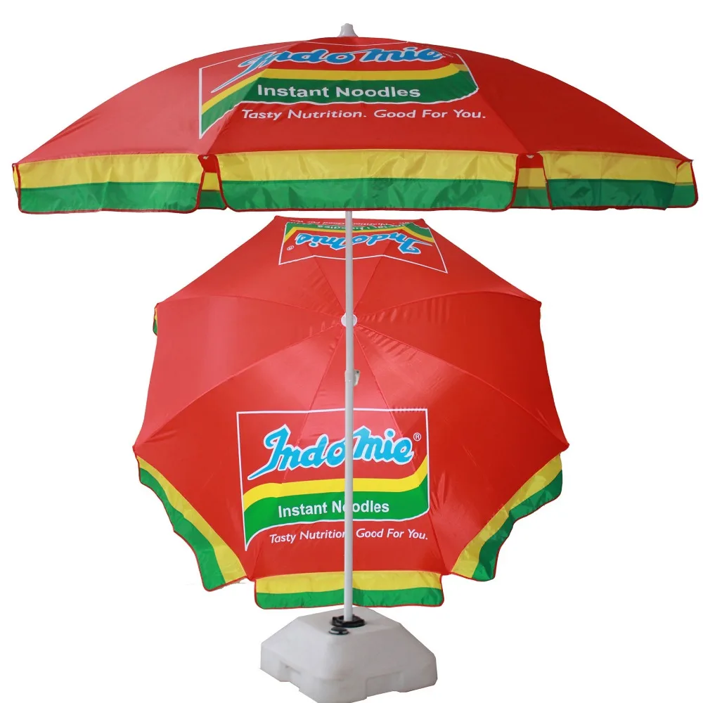 thick polyester fabric beach umbrella parasol with big air outlet hole