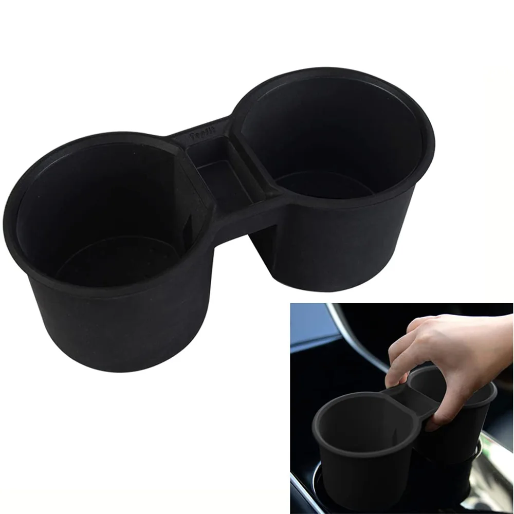 For Tesla Model Y Model 3 Center Console Cup Holder Silicone Cup Inserts Accessories 2017-2021