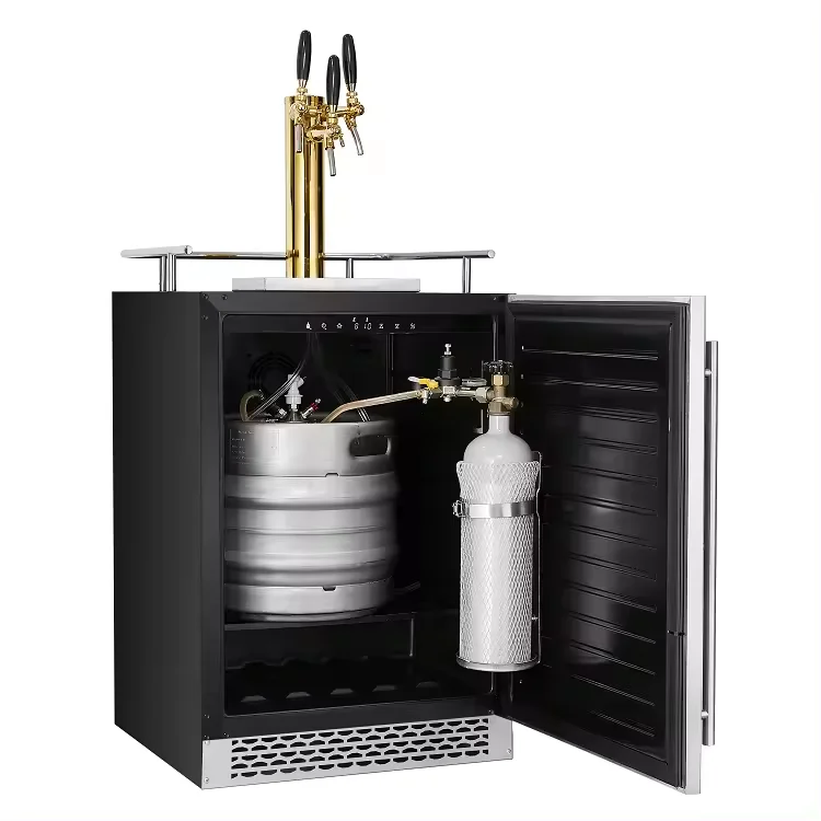 Hot Selting Double Lowe Glass Door Home Brew Beer Dispenser Beer Kegerators Kegerator For Man Cave