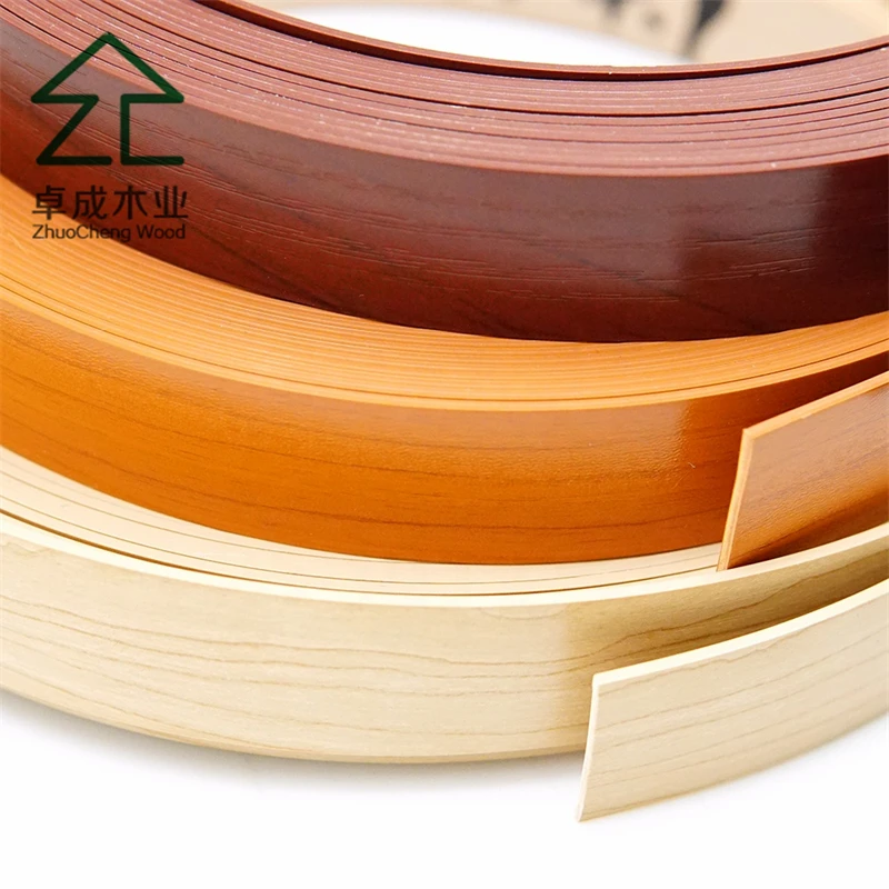 High gloss MDF PVC edge banding customized color plastic strips for furniture