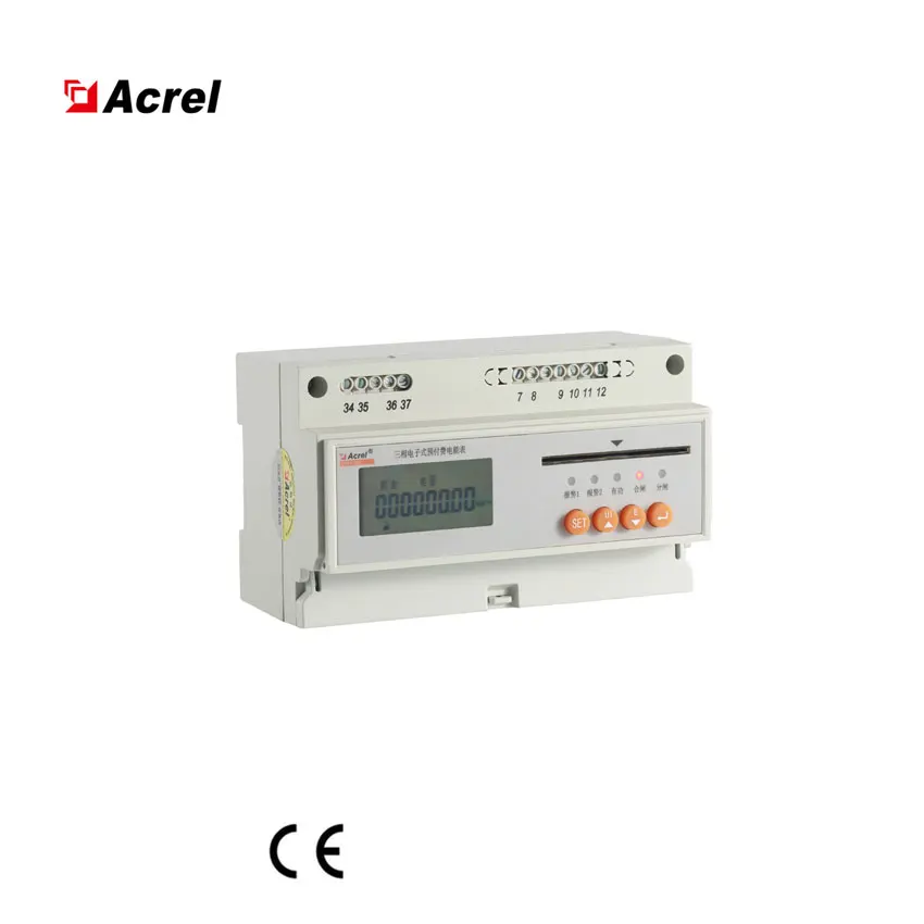 Din Railway Install Smart 7P Dtsd1352/C Rs485 Communication 3 Phase Digital Electric Meter Reading Of Acrel