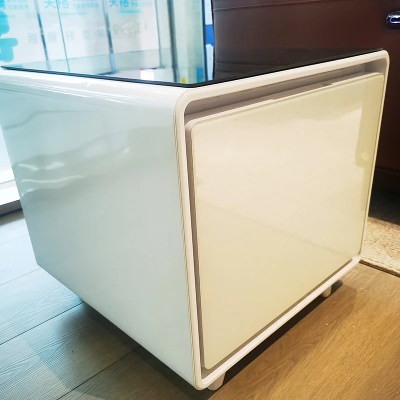 Newest Model Smart Coffee Table Mini with Wireless Charging and Fridge