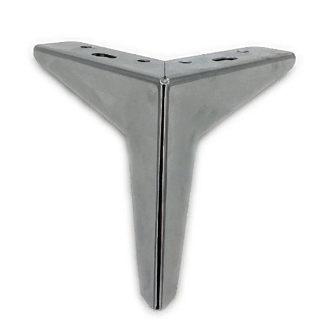 High Quality Triangle Chrome Sofa Leg Feet Furniture Y shape Sofa Leg pata Pie Fitting Iron Sofa Leg