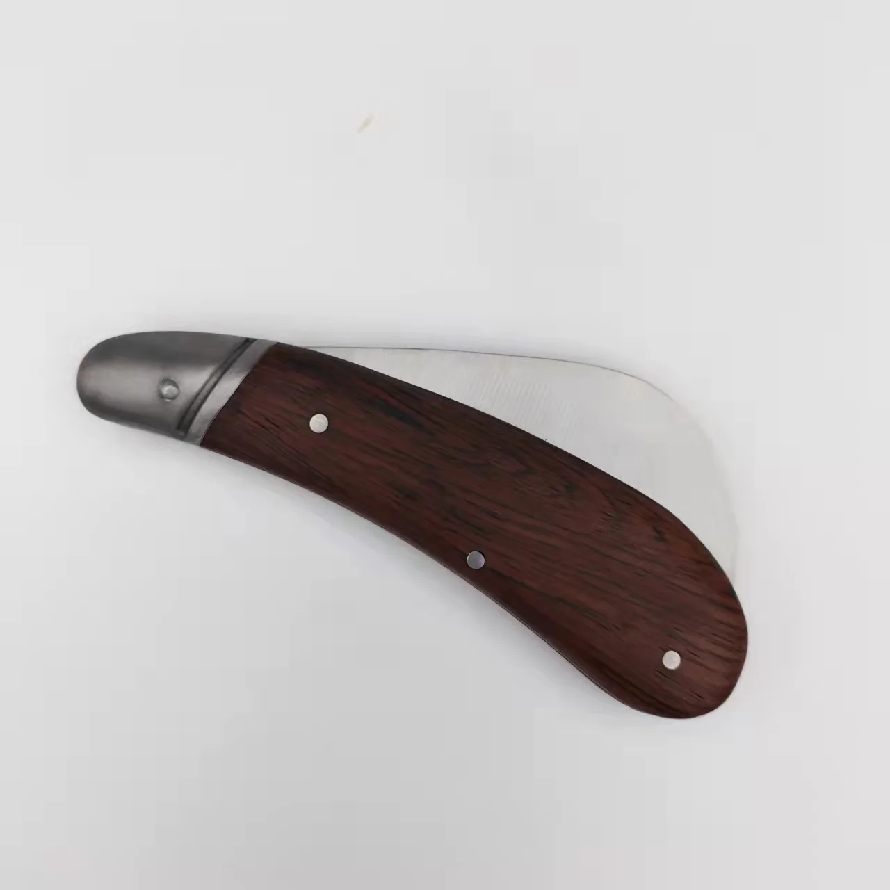 Stainless steel Mushroom Picking Wooden Handle Pocket Folding knife