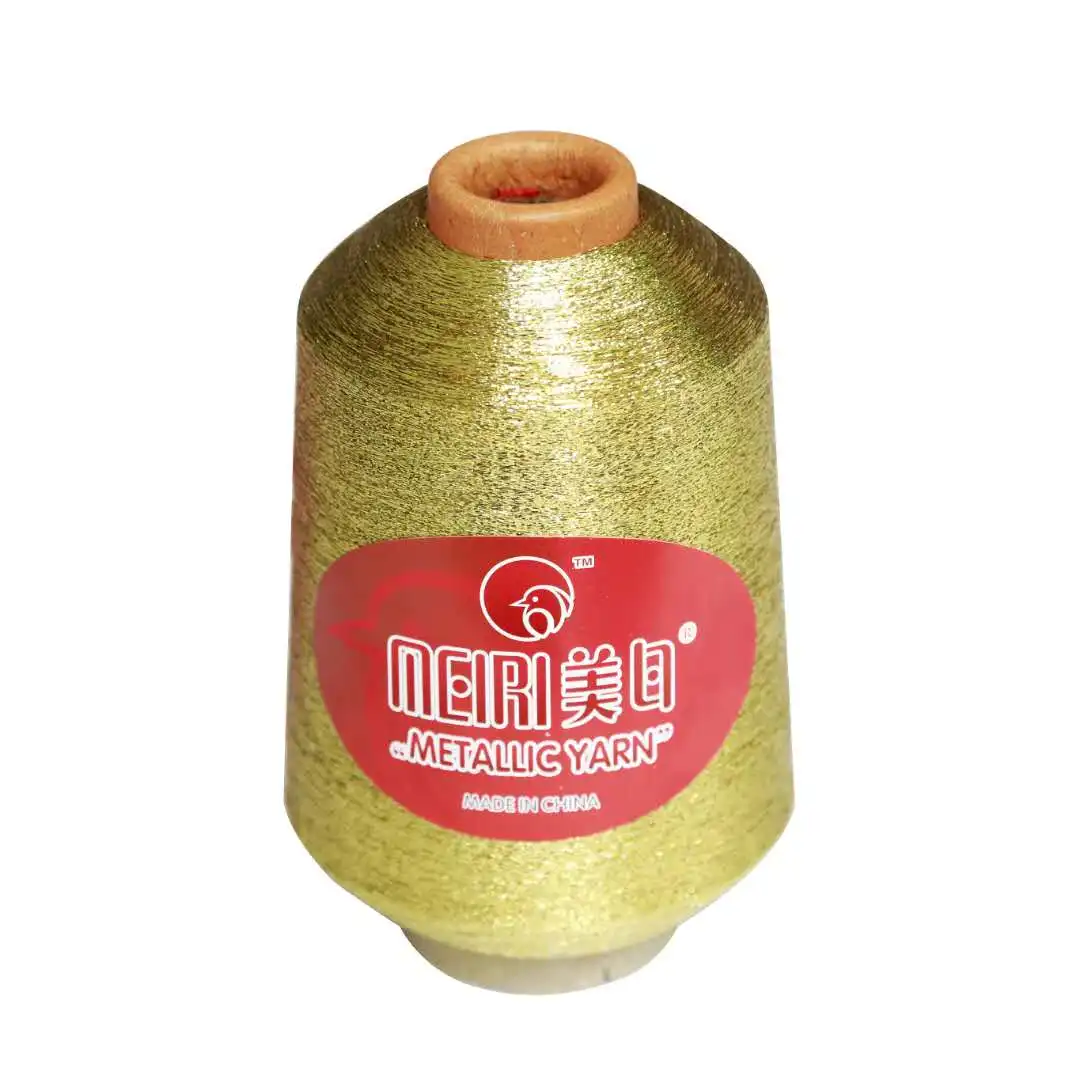 
High-strength China-made gold and silver thread polyester metallic glitter yarn 