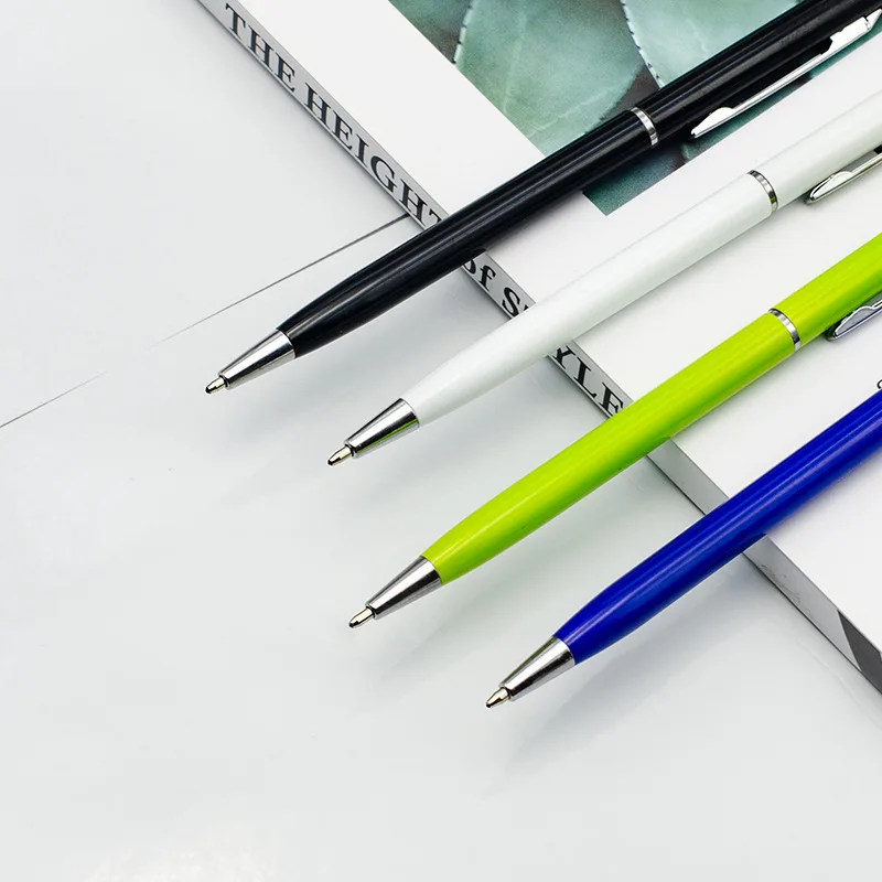 Slim Stylus Twist Pen Touch Screens Ballpoint Pen 2 in 1 Stylus Pens for iPad iPhone Tablet Laptops with Customized Logo