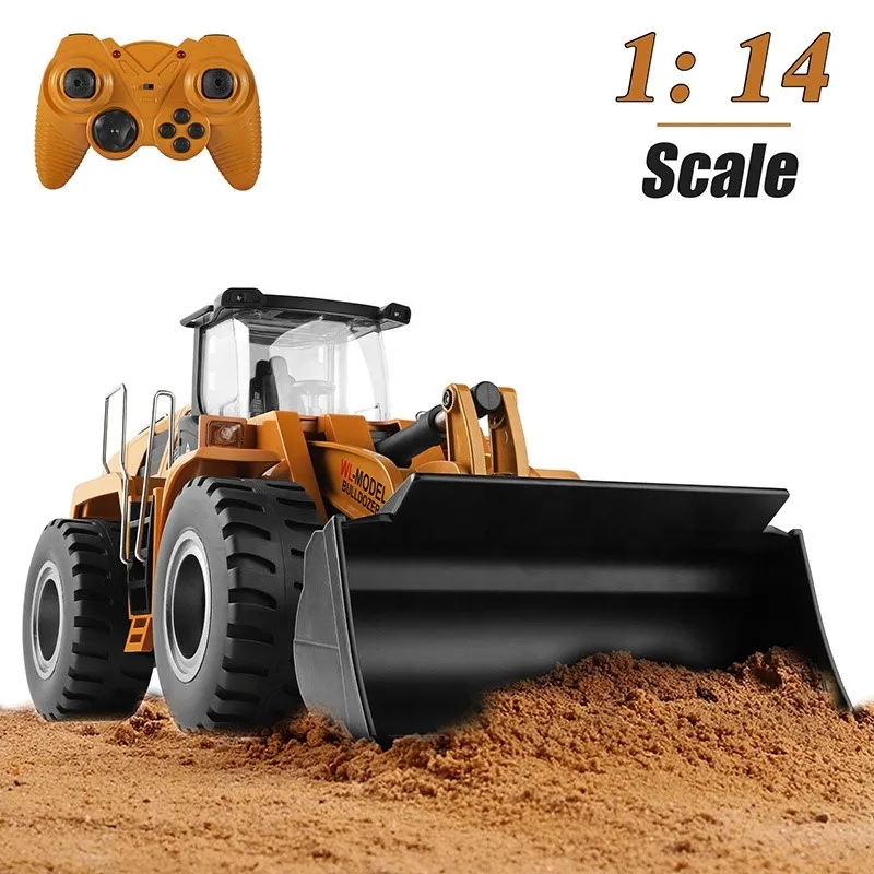 Wltoys 14800 1/14 2.4g 4 WD Electric Simulation Alloy With Light Remote Control Engineering Model Toy Bulldozer Rc Boys Toys