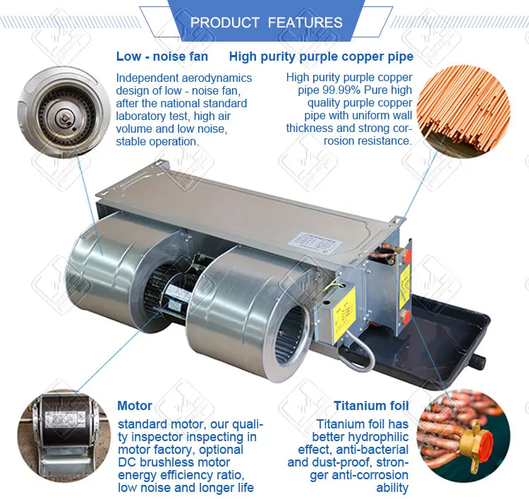 Carrier Wall Mounted Air Conditioner Fancoil Fan Coil Unit Slim Slim Fan Coil Unit