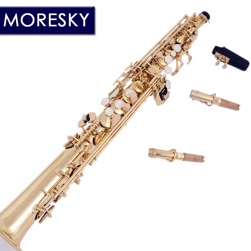 Саксофон сопрано Bb Sax с жесткими коробками MORESKY SS-101