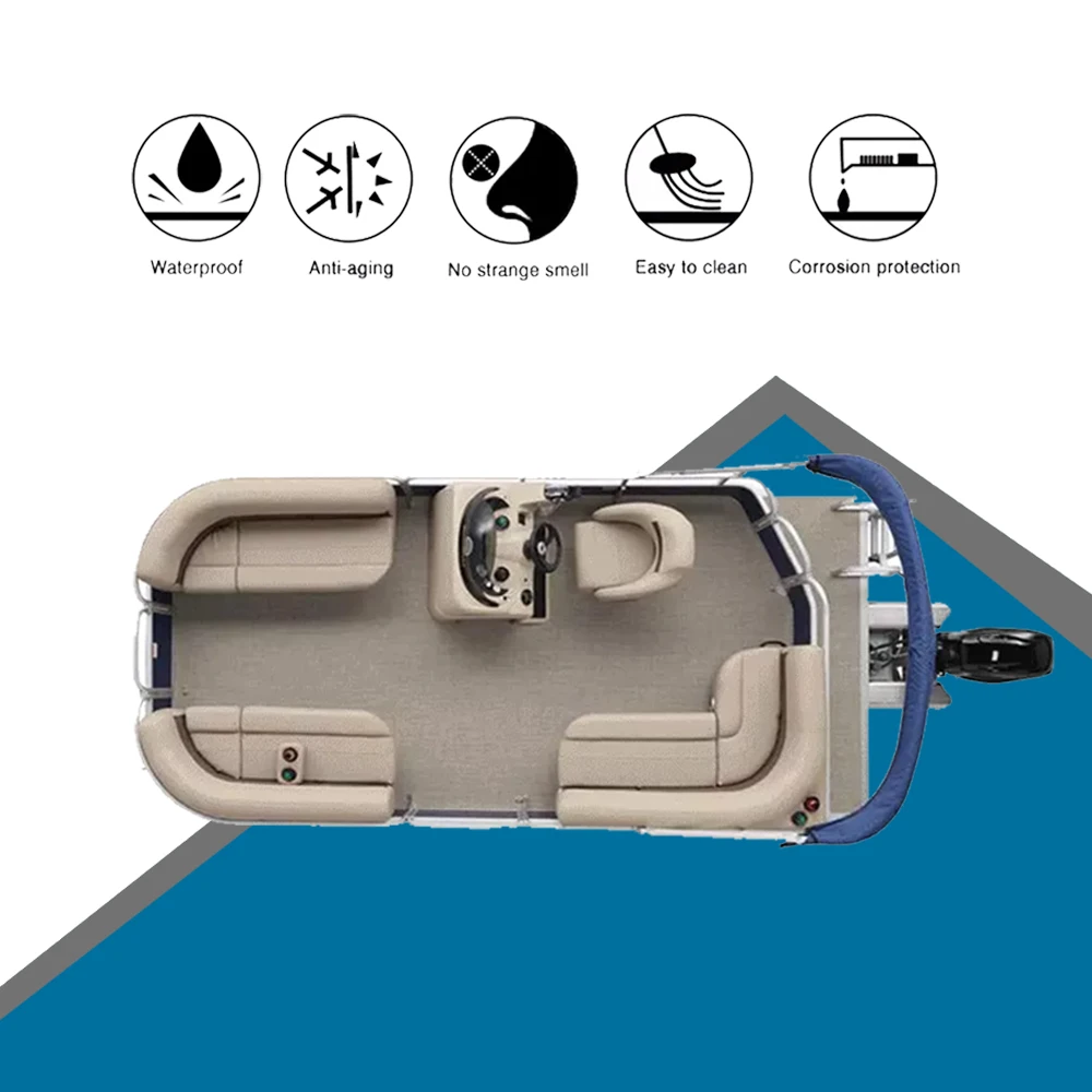 Kinocean 18ft Electric Recreational Pontoon Boats Best Selling for Sport and Fishing with Dressing Room for Sale