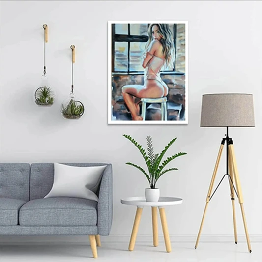 Diamond art 5D nude woman art painting diy diamond painting wall pictures wall art living room sexy girl photo naked painting