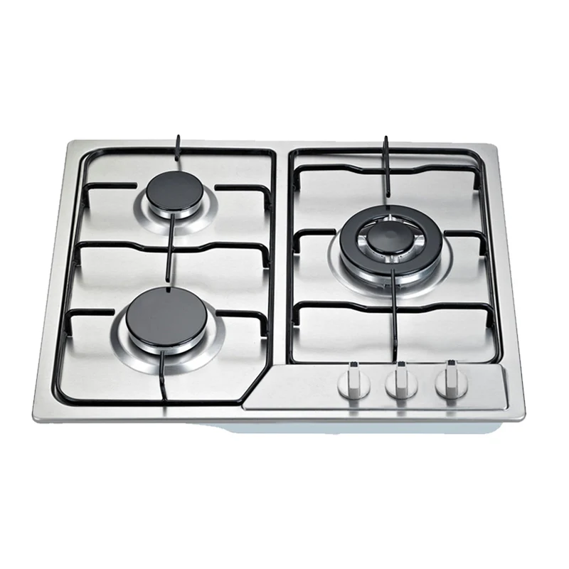 Hot Sale Household Kitchen Appliance 1750W Desktop Embedded Multifunction Stainless Steel NG LPG 3 Burner Gas Stove Burner