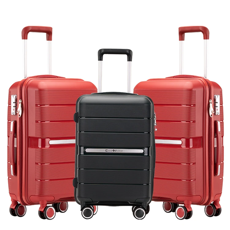 100% New PP Hard shell PP newest valise for Travel Bag Luggage Sets